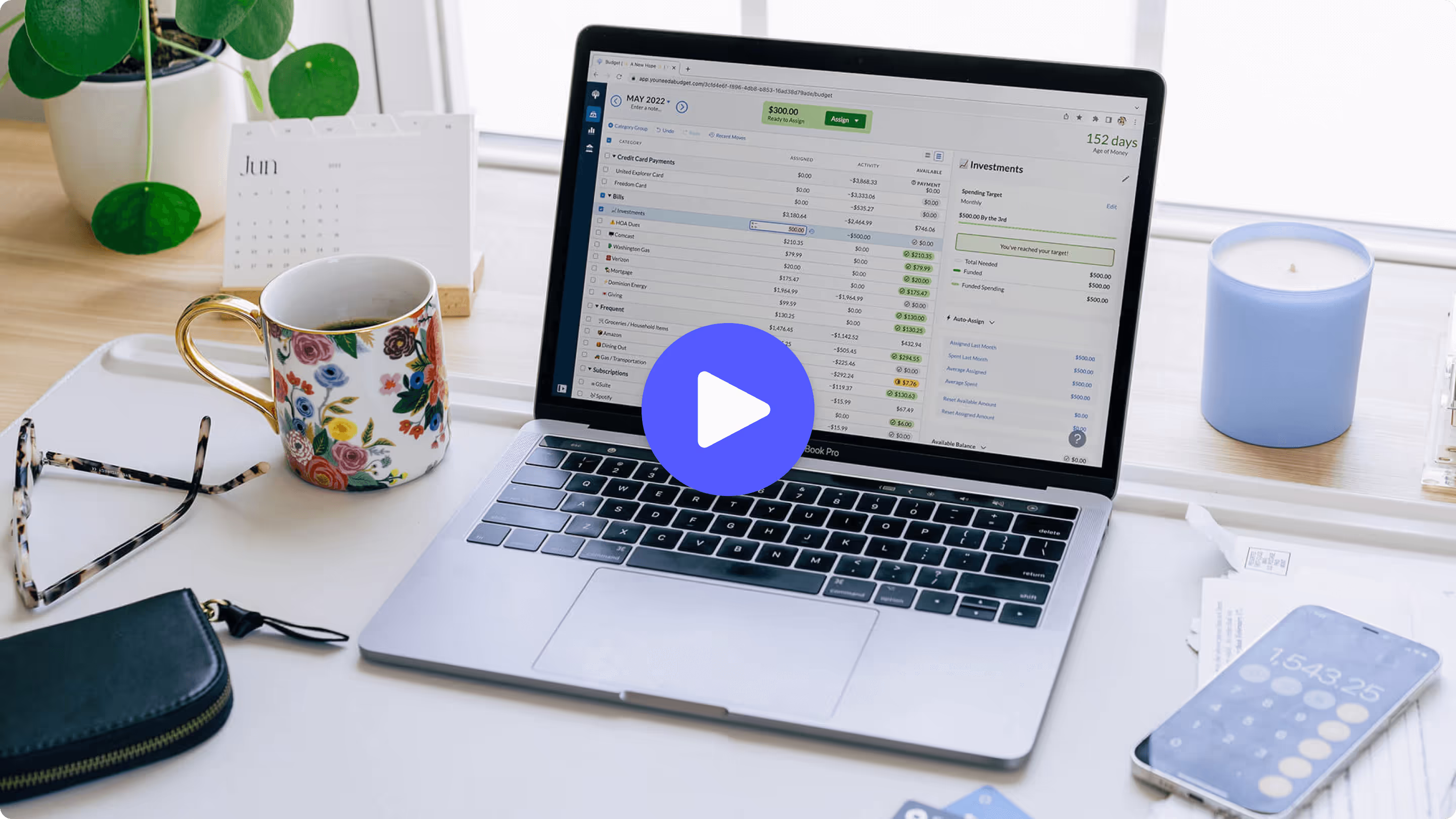Watch how to spend your life well with YNAB (duration: 30 seconds)